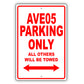 Chevrolet Aveo5 Parking Only All Others Will Be Towed Aluminum Decor Garage Sign