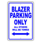 Chevrolet Blazer Parking Only Others Will Be Towed Aluminum Decor Garage Sign
