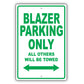 Chevrolet Blazer Parking Only Others Will Be Towed Aluminum Decor Garage Sign