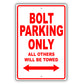 Chevrolet Bolt Parking Only All Others Will Be Towed Aluminum Decor Garage Sign