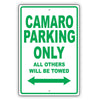 Chevrolet Camaro Parking Only Others Will Be Towed Aluminum Decor Garage Sign