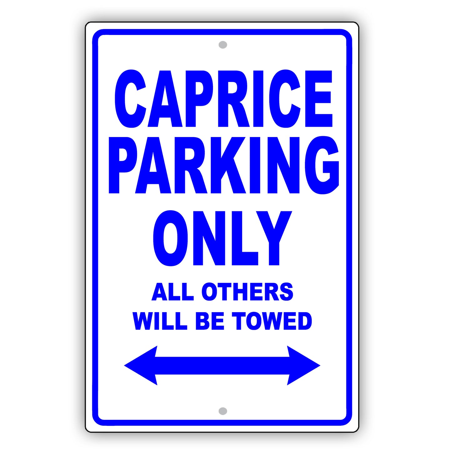 Chevrolet Caprice Parking Only All Others Will Be Towed Aluminum Decor Garage Sign