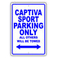 Chevrolet Captiva Sport Parking Only All Others Will Be Towed Aluminum Garage Sign