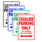 Chevrolet Cavalier Parking Only All Others Will Be Towed Aluminum Decor Garage Sign