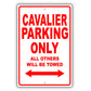 Chevrolet Cavalier Parking Only All Others Will Be Towed Aluminum Decor Garage Sign