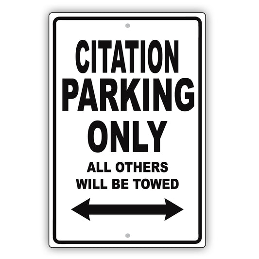 Chevrolet Citation Parking Only All Others Will Be Towed Aluminum Decor Garage Sign