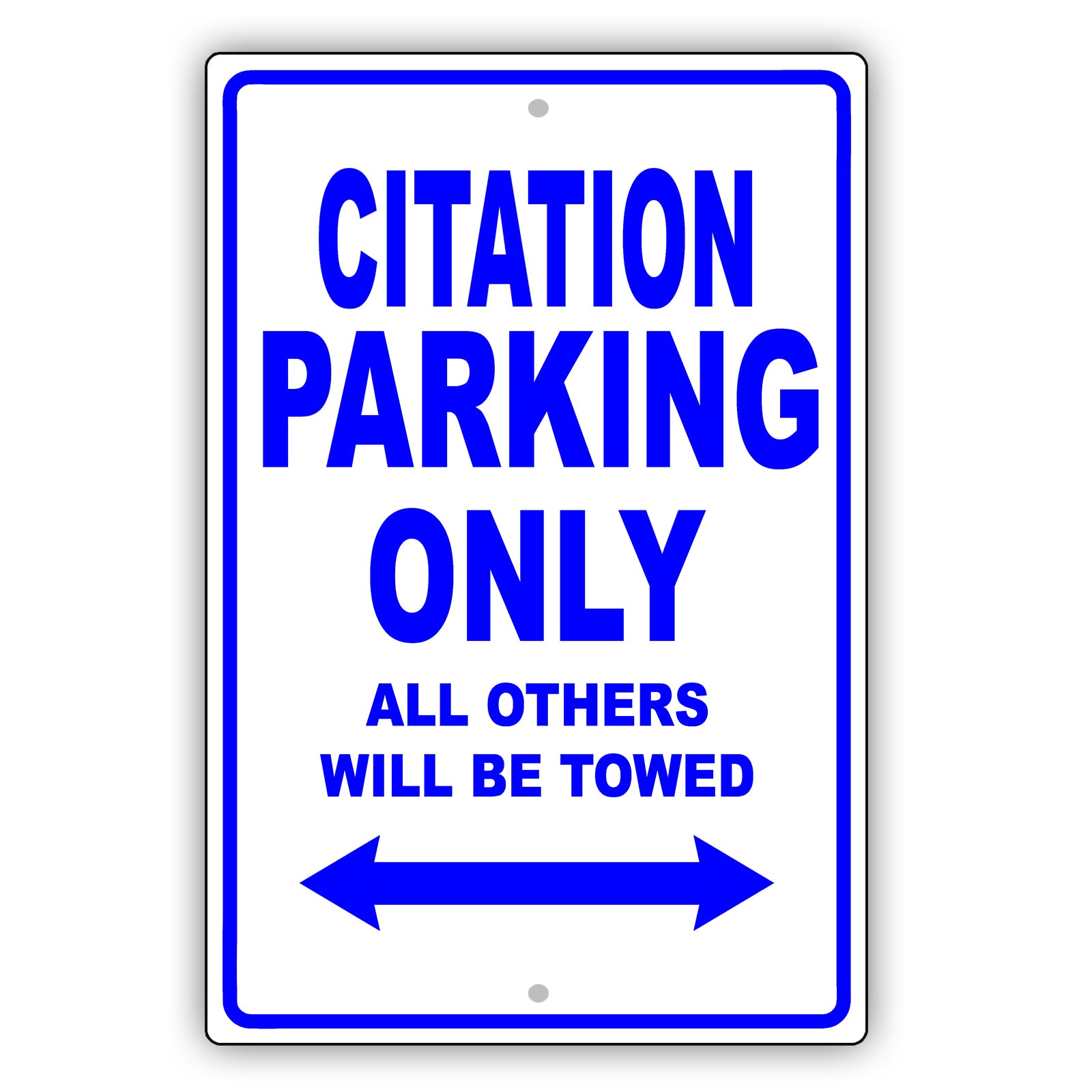 Chevrolet Citation Parking Only All Others Will Be Towed Aluminum Decor Garage Sign
