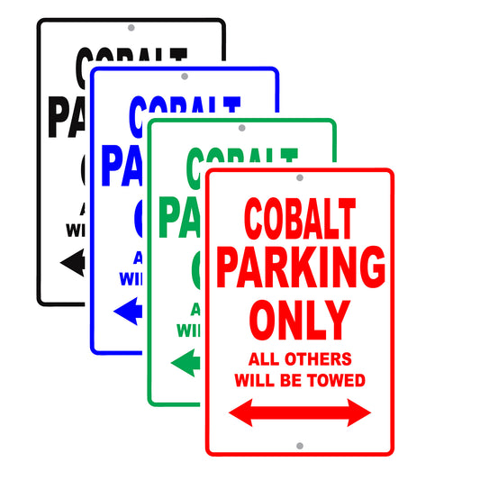 Chevrolet Cobalt Parking Only Others Will Be Towed Aluminum Decor Garage Sign