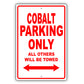 Chevrolet Cobalt Parking Only Others Will Be Towed Aluminum Decor Garage Sign