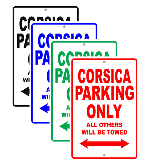 Chevrolet Corsica Parking Only All Others Will Be Towed Aluminum Decor Garage Sign