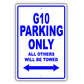 Chevrolet G10 Parking Only All Others Will Be Towed Aluminum Decor Garage Sign