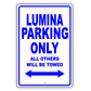 Chevrolet Lumina Parking Only Others Will Be Towed Aluminum Decor Garage Sign