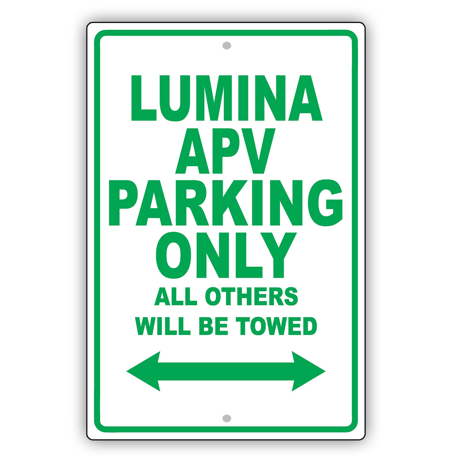 Chevrolet Lumina Apv Parking Only All Others Will Be Towed Aluminum Decor Garage Sign