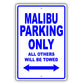 Chevrolet Malibu Parking Only Others Will Be Towed Aluminum Decor Garage Sign