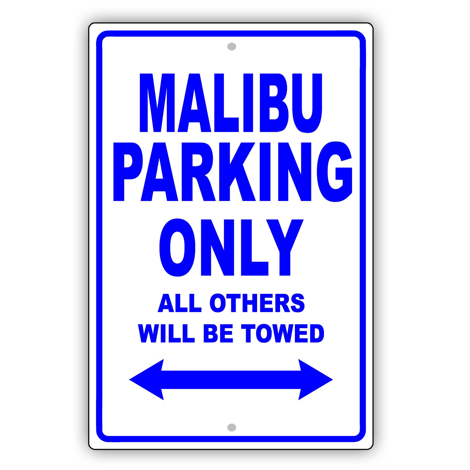 Chevrolet Malibu Parking Only Others Will Be Towed Aluminum Decor Garage Sign