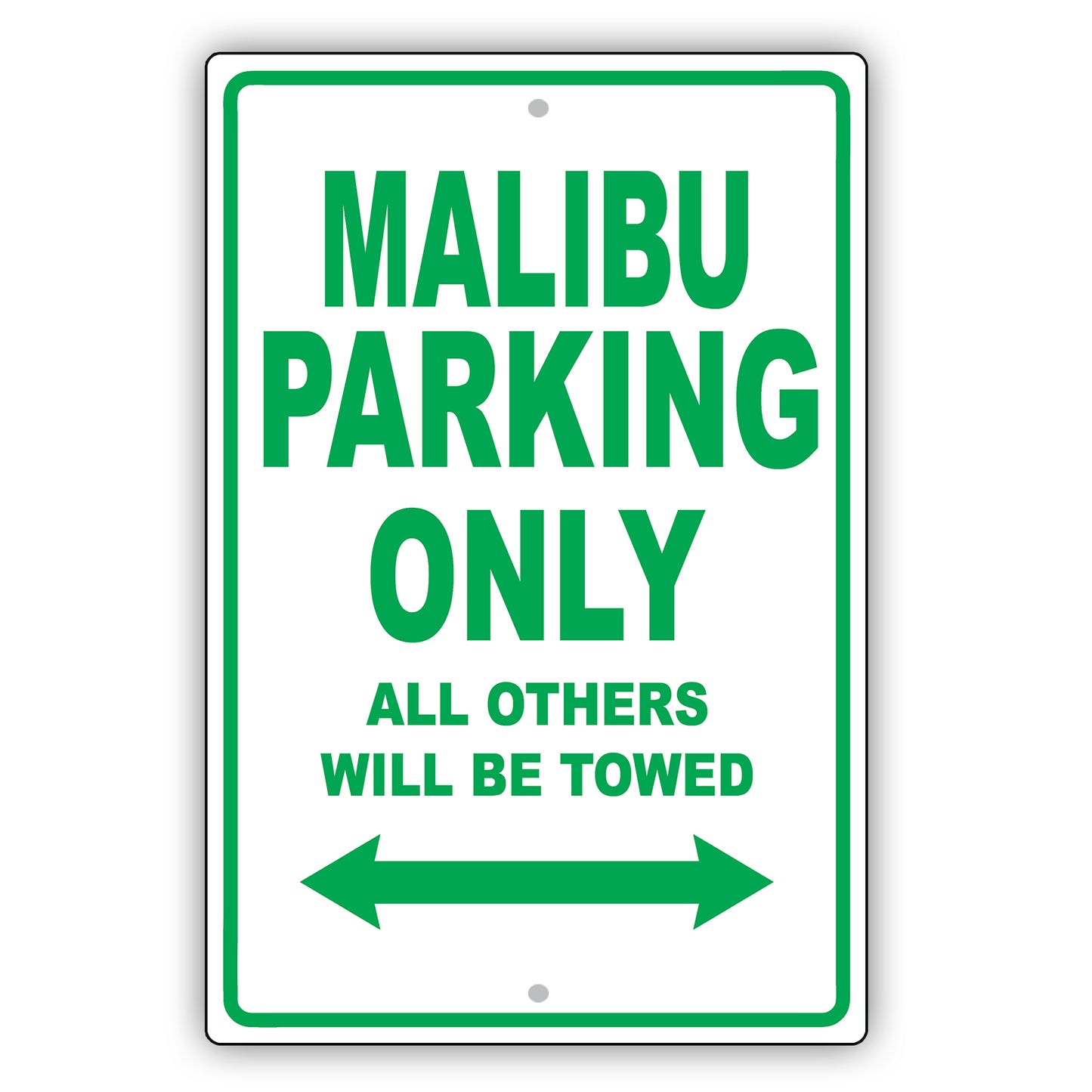 Chevrolet Malibu Parking Only Others Will Be Towed Aluminum Decor Garage Sign