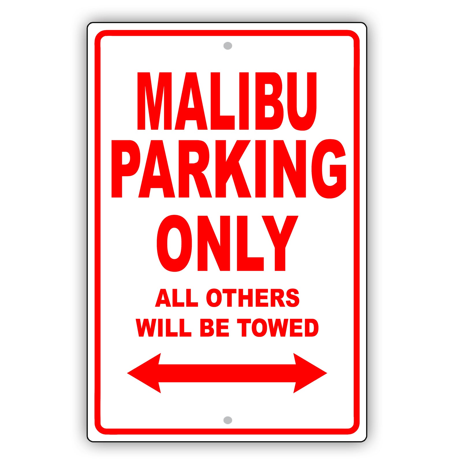 Chevrolet Malibu Parking Only Others Will Be Towed Aluminum Decor Garage Sign