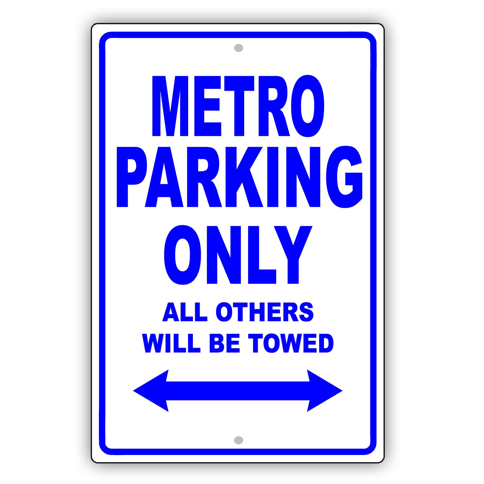 Chevrolet Metro Parking Only All Others Will Be Towed Aluminum Decor Garage Sign