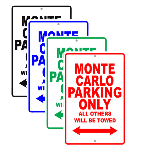 Chevrolet Monte Carlo Parking Only Others Will Be Towed Aluminum Decor Garage Sign