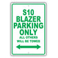 Chevrolet S10 Blazer Parking Only All Others Will Be Towed Aluminum Decor Garage Sign
