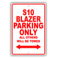 Chevrolet S10 Blazer Parking Only All Others Will Be Towed Aluminum Decor Garage Sign