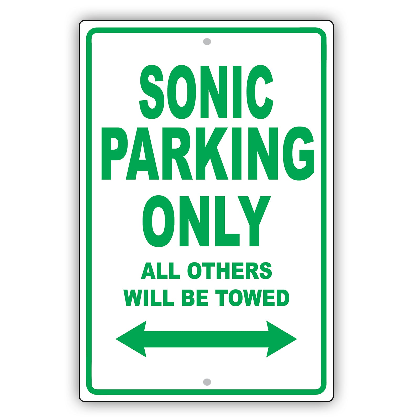 Chevrolet Sonic Parking Only All Others Will Be Towed Aluminum Decor Garage Sign
