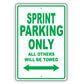 Chevrolet Sprint Parking Only Others Will Be Towed Aluminum Decor Garage Sign