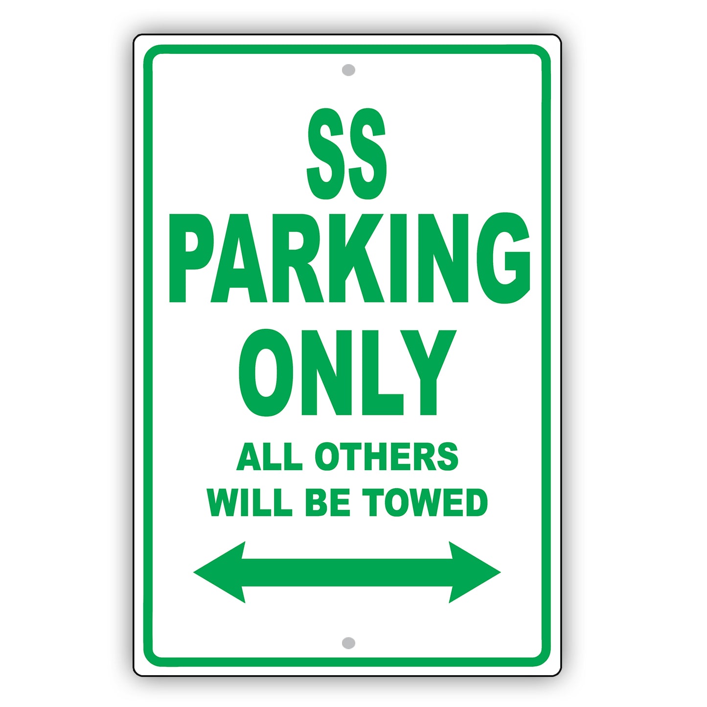 Chevrolet Ss Parking Only All Others Will Be Towed Aluminum Decor Garage Sign
