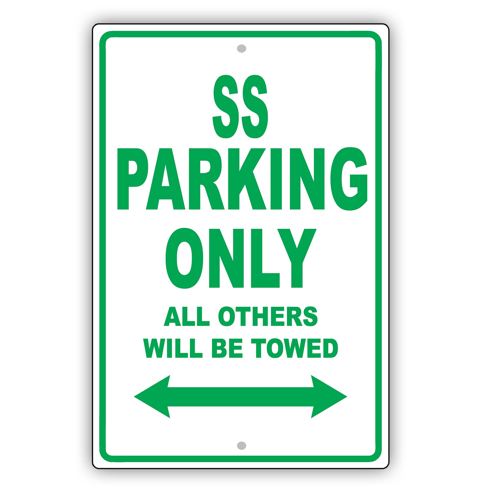 Chevrolet Ss Parking Only All Others Will Be Towed Aluminum Decor Garage Sign
