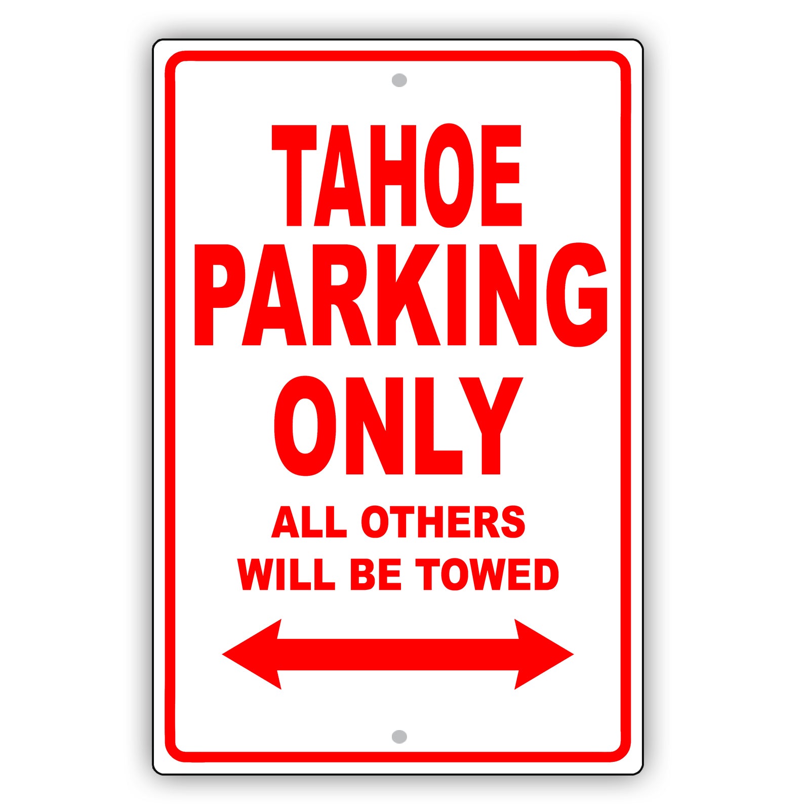 Chevrolet Tahoe Parking Only All Others Will Be Towed Aluminum Decor Garage Sign