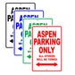 Chrysler Aspen Parking Only All Others Will Be Towed Aluminum Decor Garage Sign