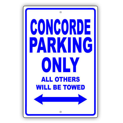Chrysler Concorde Parking Only All Others Will Be Towed Aluminum Decor Garage Sign