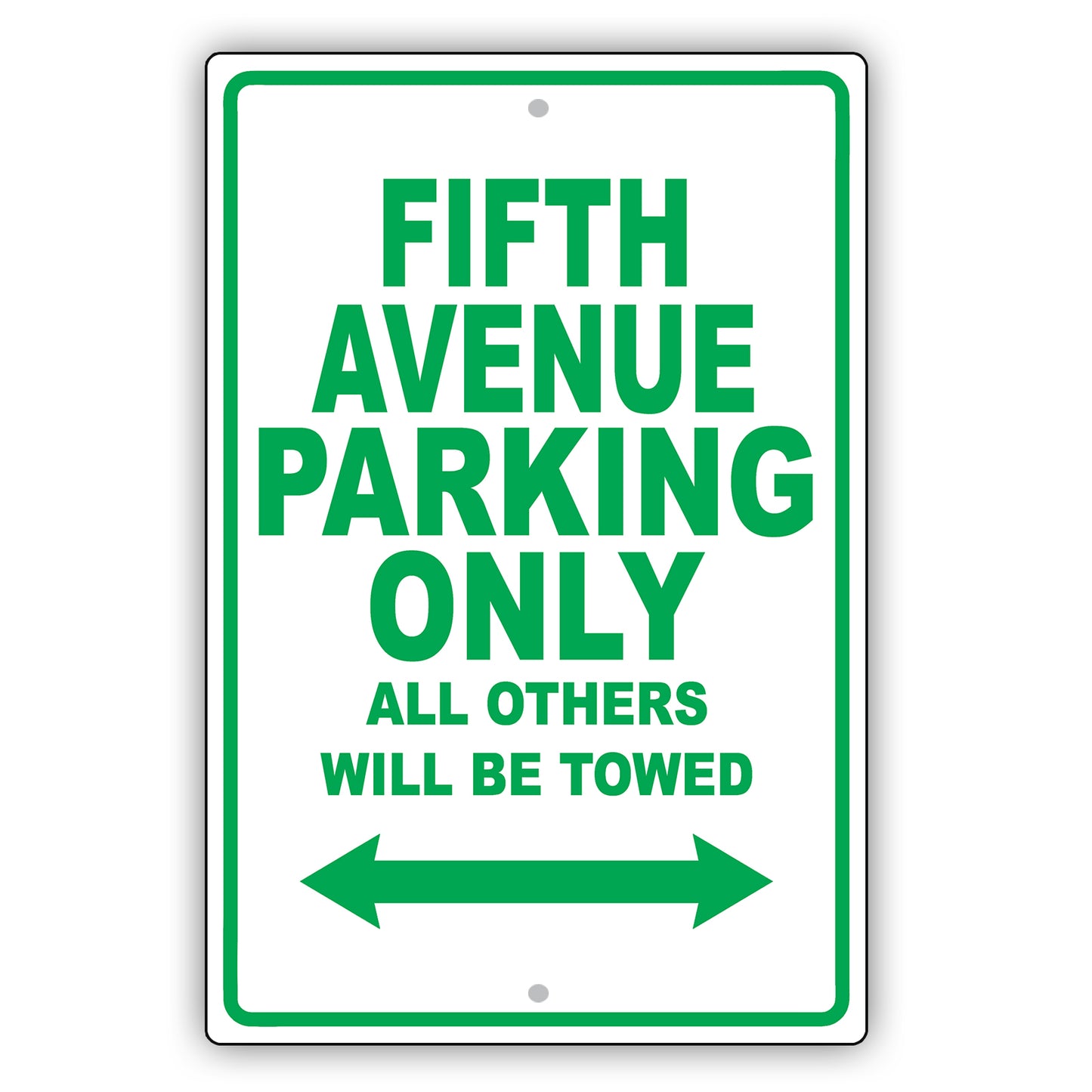 Chrysler Fifth Avenue Parking Only Others Will Be Towed Aluminum Decor Garage Sign