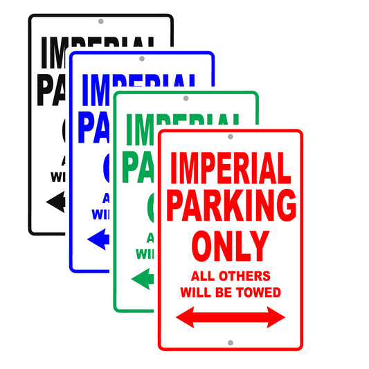 Chrysler Imperial Parking Only All Others Will Be Towed Aluminum Decor Garage Sign