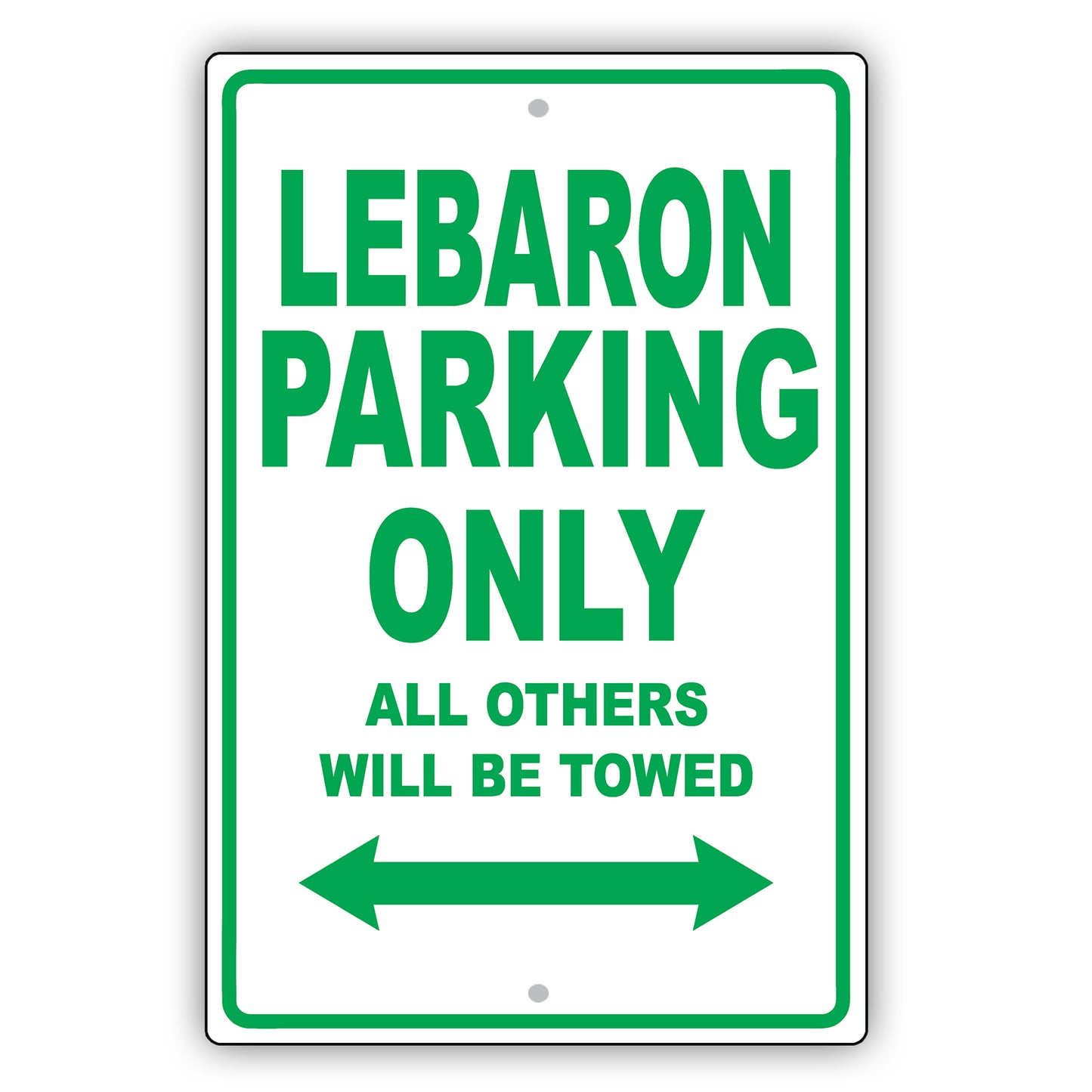 Chrysler Lebaron Parking Only All Others Will Be Towed Aluminum Decor Garage Sign