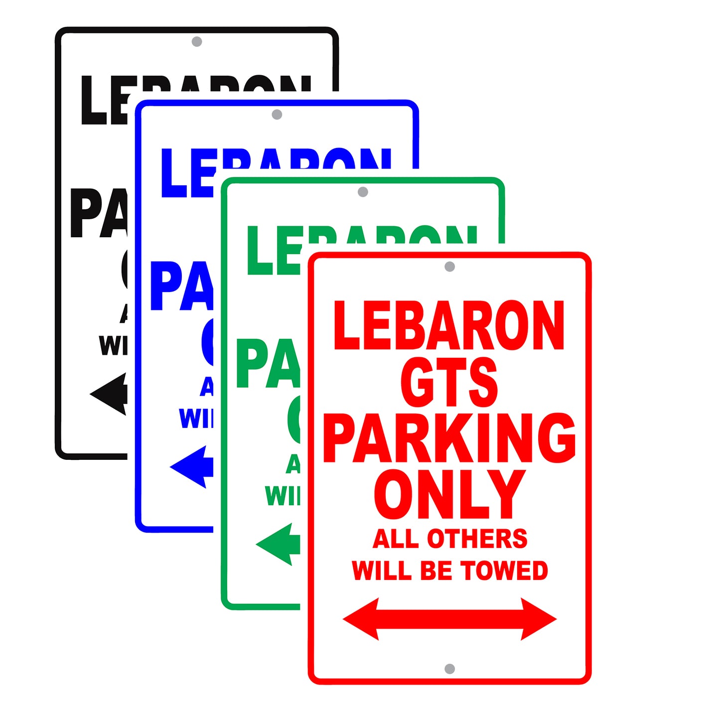Chrysler Lebaron Gts Parking Only All Others Will Be Towed Aluminum Decor Garage Sign