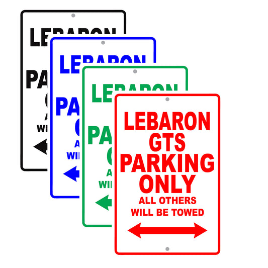 Chrysler Lebaron Gts Parking Only All Others Will Be Towed Aluminum Decor Garage Sign
