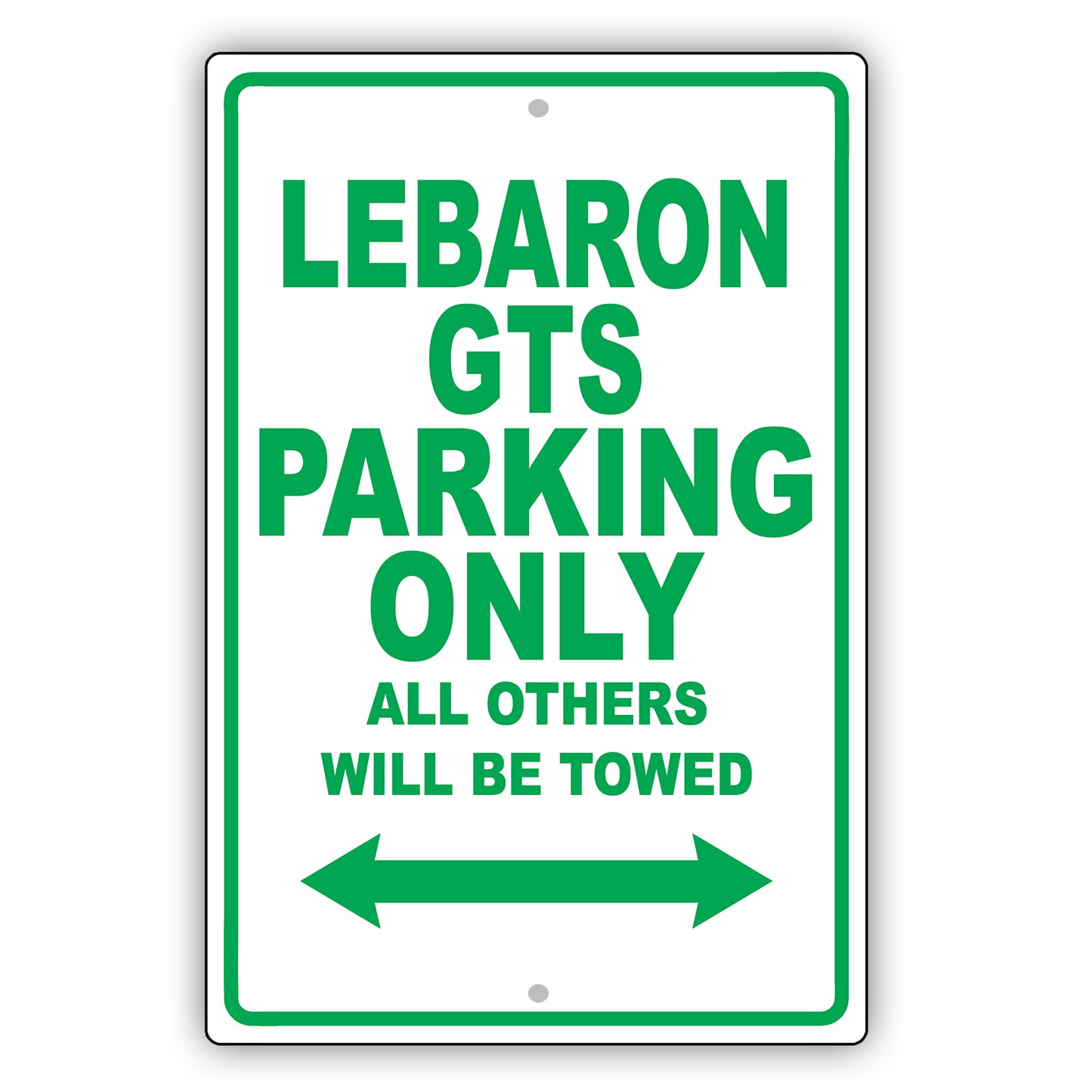 Chrysler Lebaron Gts Parking Only All Others Will Be Towed Aluminum Decor Garage Sign