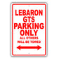 Chrysler Lebaron Gts Parking Only All Others Will Be Towed Aluminum Decor Garage Sign