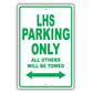 Chrysler Lhs Parking Only All Others Will Be Towed Aluminum Decor Garage Sign