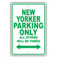 Chrysler New Yorker Parking Only All Others Will Be Towed Aluminum Decor Garage Sign