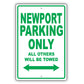 Chrysler Newport Parking Only All Others Will Be Towed Aluminum Decor Garage Sign