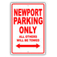 Chrysler Newport Parking Only All Others Will Be Towed Aluminum Decor Garage Sign