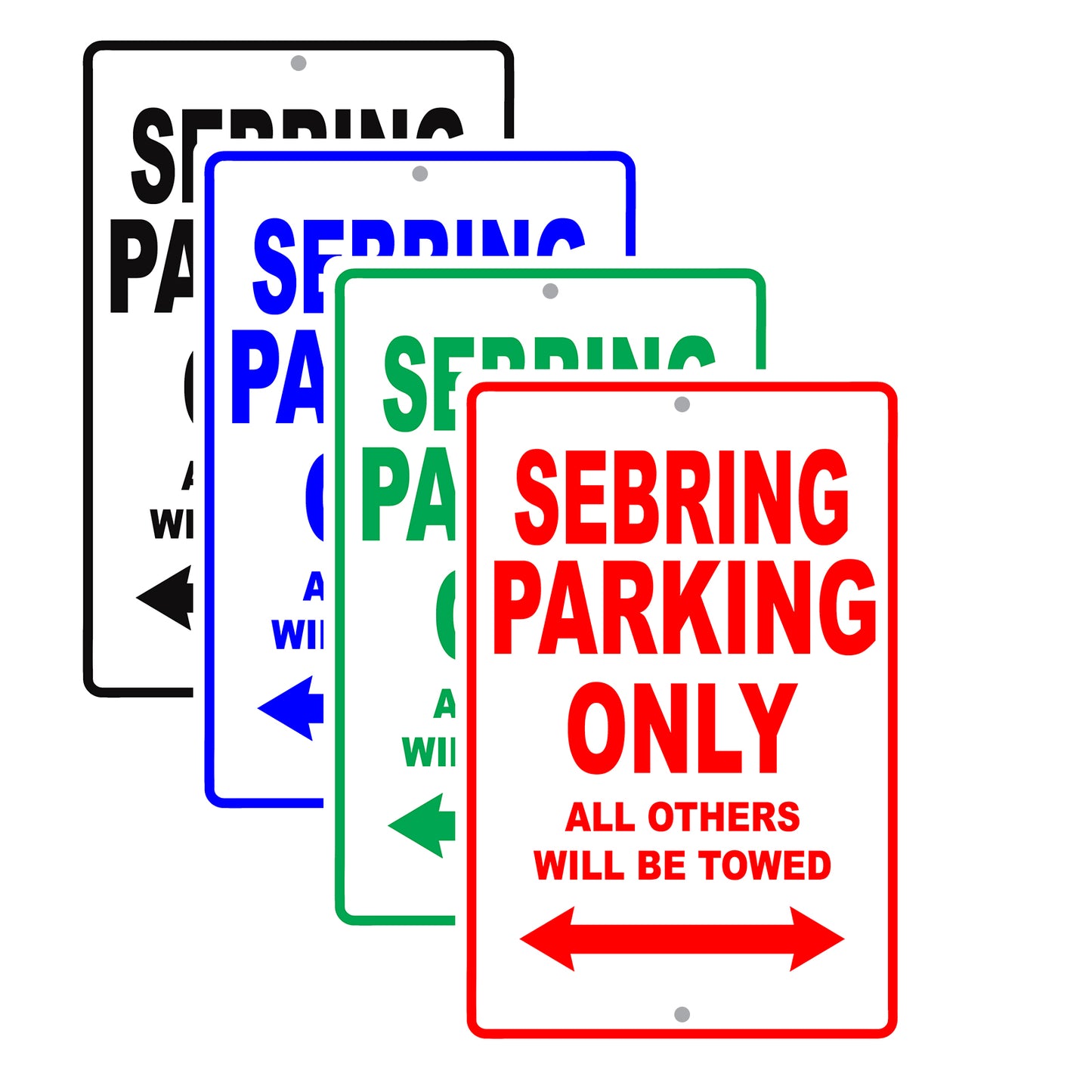 Chrysler Sebring Parking Only All Others Will Be Towed Aluminum Decor Garage Sign