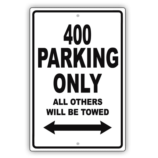 Dodge 400 Parking Only All Others Will Be Towed Aluminum Decor Garage Sign