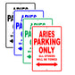 Dodge Aries Parking Only All Others Will Be Towed Aluminum Decor Garage Sign