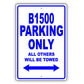 Dodge B1500 Parking Only All Others Will Be Towed Aluminum Decor Garage Sign