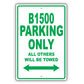 Dodge B1500 Parking Only All Others Will Be Towed Aluminum Decor Garage Sign