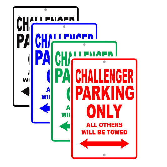 Dodge Challenger Parking Only All Others Will Be Towed Aluminum Decor Garage Sign