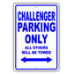 Dodge Challenger Parking Only All Others Will Be Towed Aluminum Decor Garage Sign